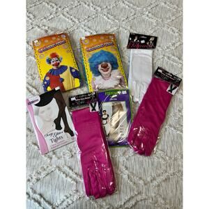 Halloween Costume Wigs Stockings Glove Cosplay Lot